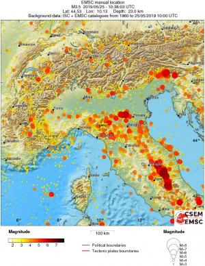 regional magnitude historical seismicity