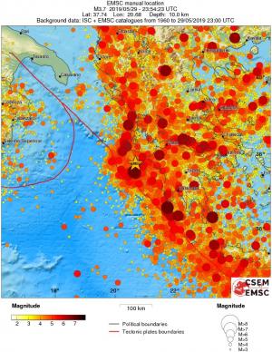 regional magnitude historical seismicity