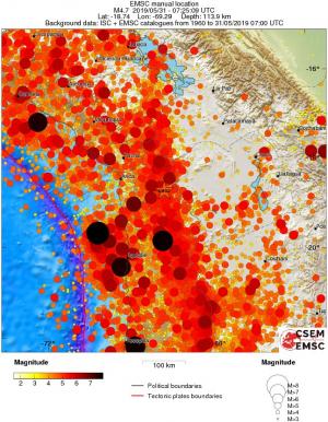 regional magnitude historical seismicity