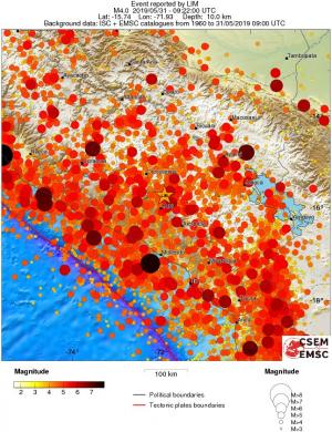regional magnitude historical seismicity