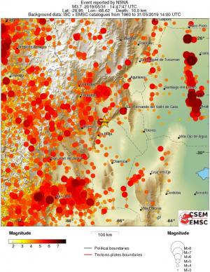 regional magnitude historical seismicity