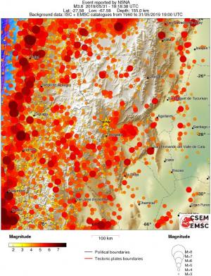 regional magnitude historical seismicity