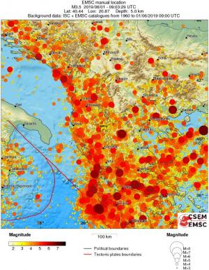 regional magnitude historical seismicity