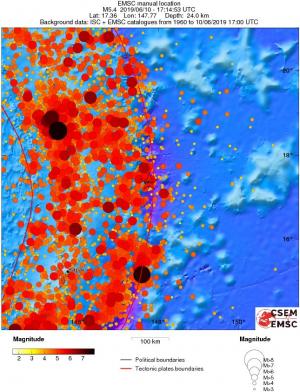 regional magnitude historical seismicity