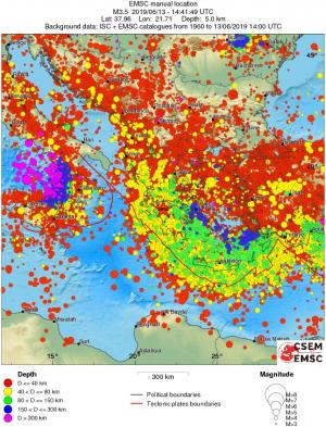 wide historical seismicity
