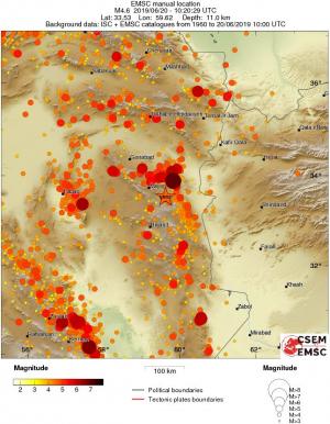 regional magnitude historical seismicity