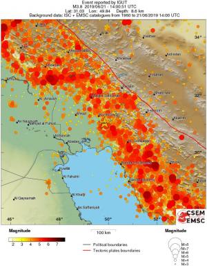 regional magnitude historical seismicity