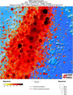 regional magnitude historical seismicity