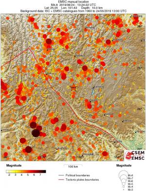 regional magnitude historical seismicity