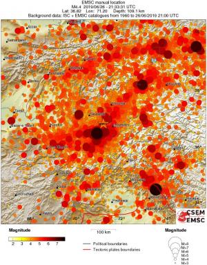 regional magnitude historical seismicity
