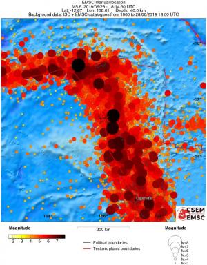 regional magnitude historical seismicity
