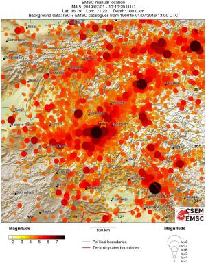 regional magnitude historical seismicity