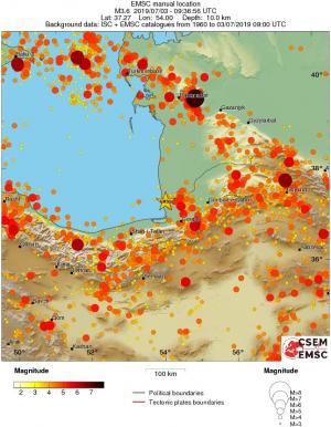regional magnitude historical seismicity