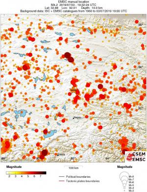 regional magnitude historical seismicity