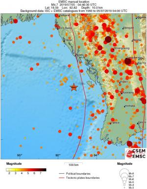 regional magnitude historical seismicity