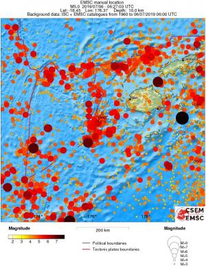 regional magnitude historical seismicity