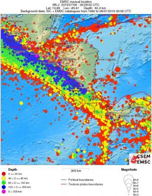 wide historical seismicity