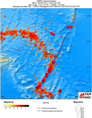 regional magnitude historical seismicity