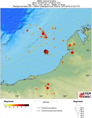 regional magnitude historical seismicity