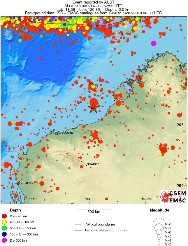 wide historical seismicity