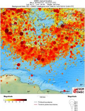 regional magnitude historical seismicity