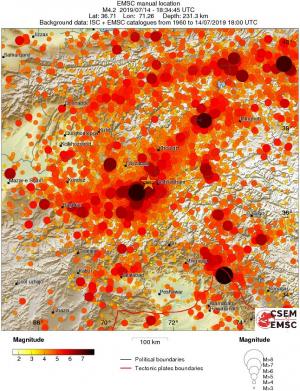regional magnitude historical seismicity