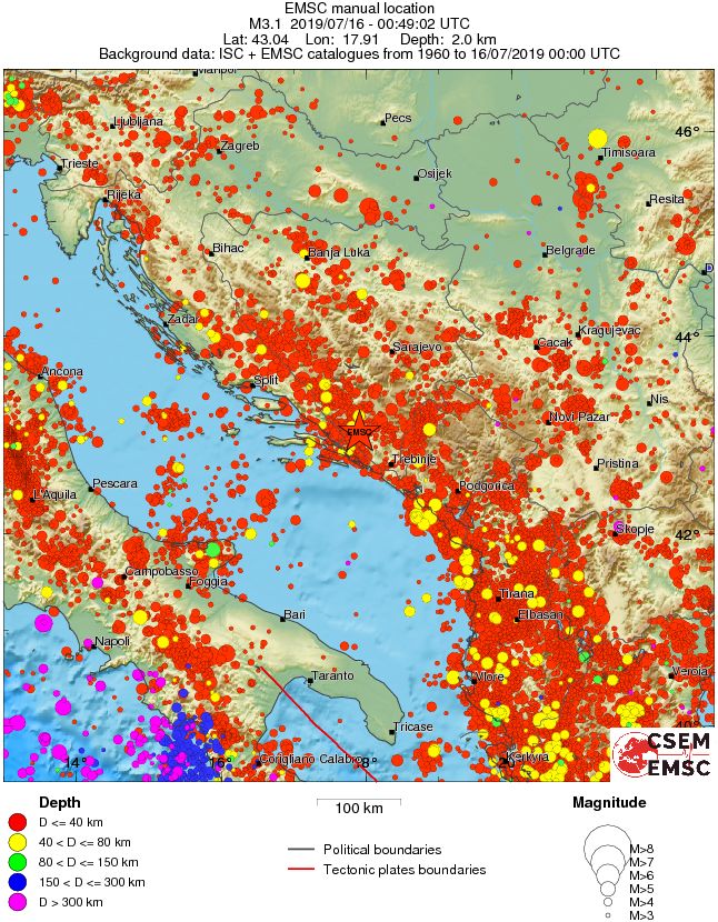 regional historical seismicity