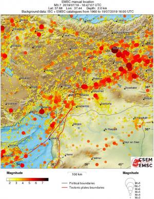 regional magnitude historical seismicity
