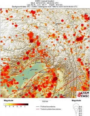 regional magnitude historical seismicity