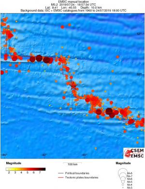regional magnitude historical seismicity