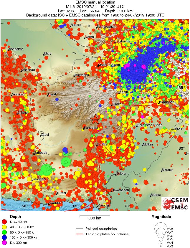 wide historical seismicity