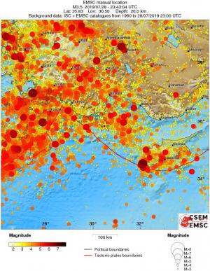 regional magnitude historical seismicity