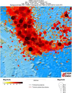 regional magnitude historical seismicity
