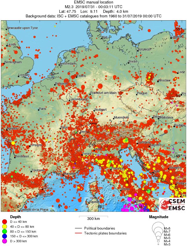 wide historical seismicity