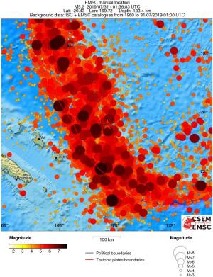 regional magnitude historical seismicity