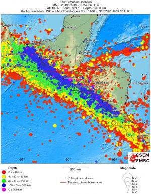 wide historical seismicity