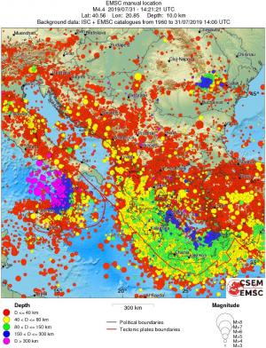 wide historical seismicity
