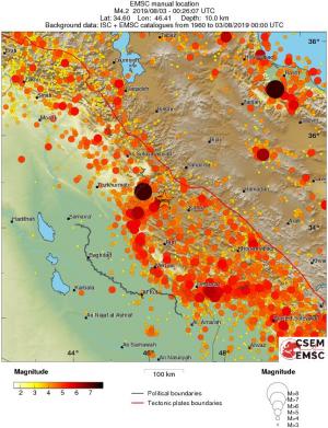 regional magnitude historical seismicity