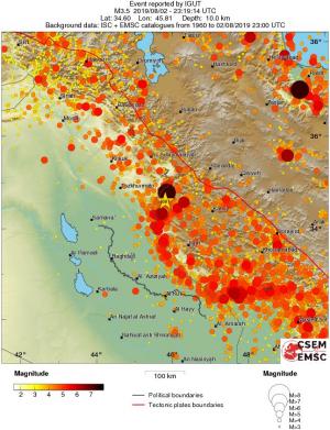 regional magnitude historical seismicity