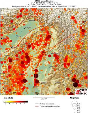 regional magnitude historical seismicity