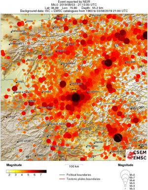 regional magnitude historical seismicity