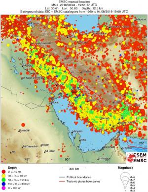 wide historical seismicity