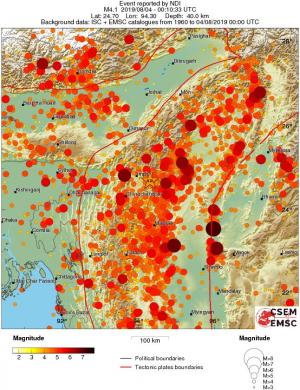 regional magnitude historical seismicity