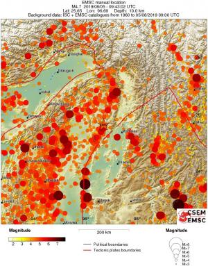 regional magnitude historical seismicity