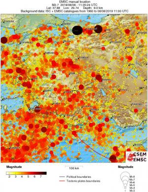 regional magnitude historical seismicity