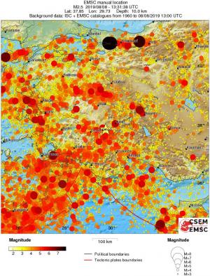 regional magnitude historical seismicity