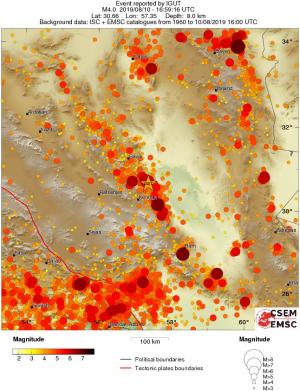 regional magnitude historical seismicity