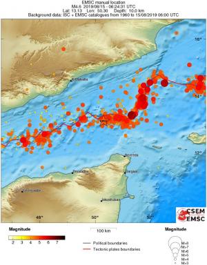 regional magnitude historical seismicity