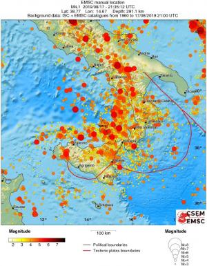 regional magnitude historical seismicity