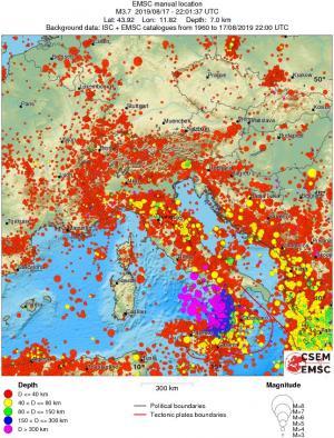 wide historical seismicity